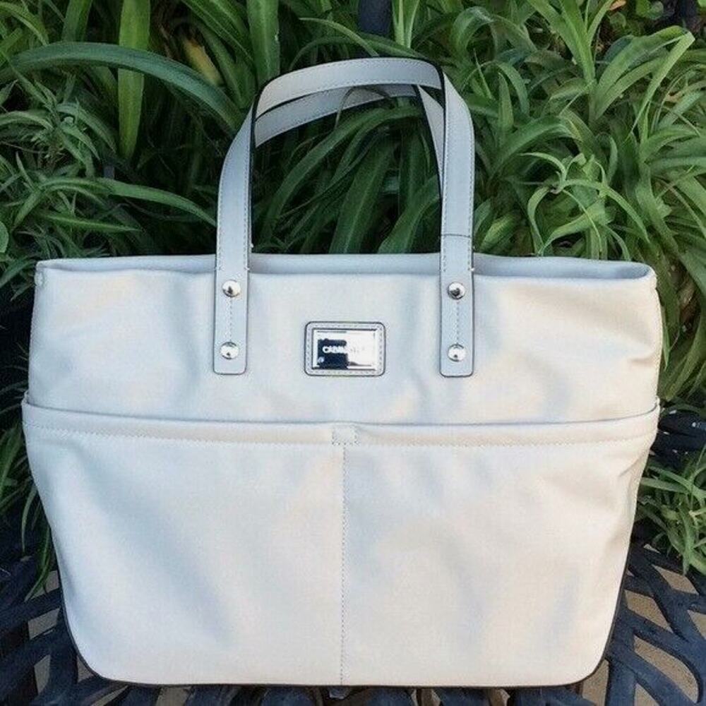 Calvin Klein Womens Tote Light Gray 14" x 10" x 5.5" x Strap drop 10" NWT